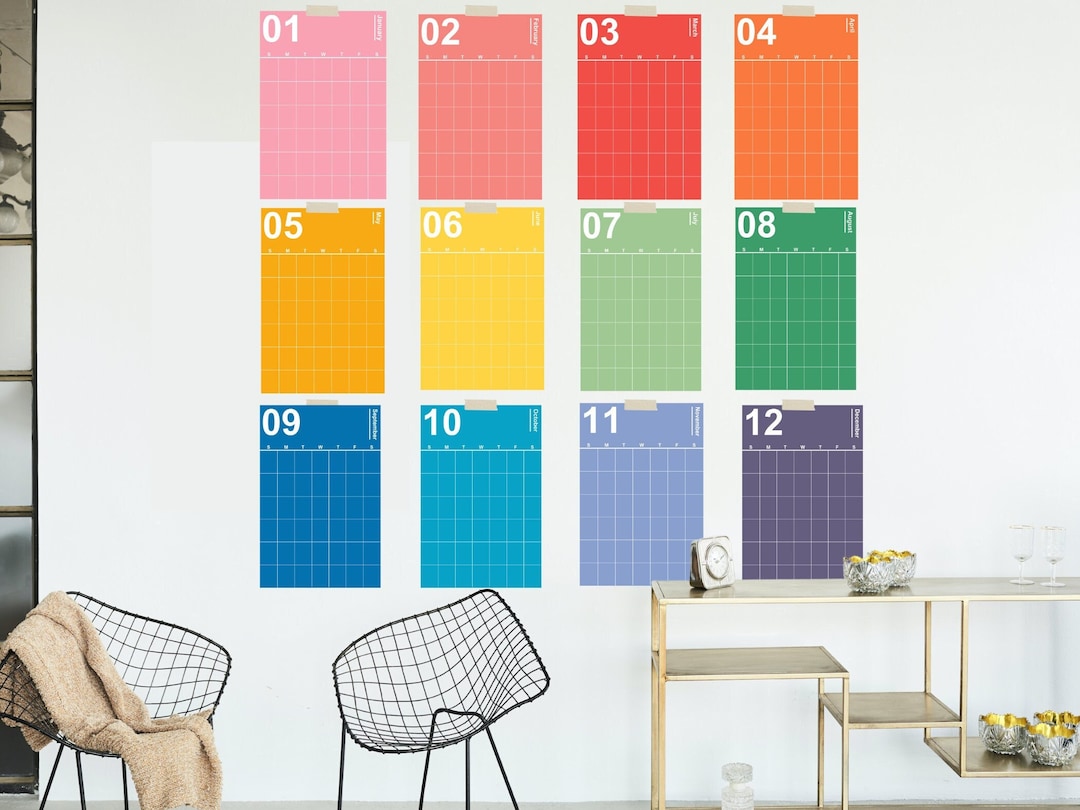 Large Monthly Wall Calendar Art 30 X 20 2:3 Size Download Individual ...