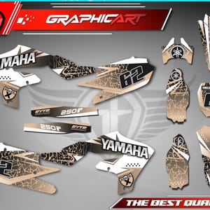 Grafik Kit für YAMAHA YZ250F 2019-2023 - YZ450F 2018-2022 - Personalisierung- Aufkleber- Motorrad - YZ250F - YZ450F -Yamaha