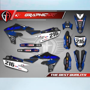 Graphics Kit for YAMAHA YZ250F 2019-2023 - YZ450F 2018-2022 - Customization- Decals- Stickers- Motorcycle - YZ250F - YZ450F - Yamaha
