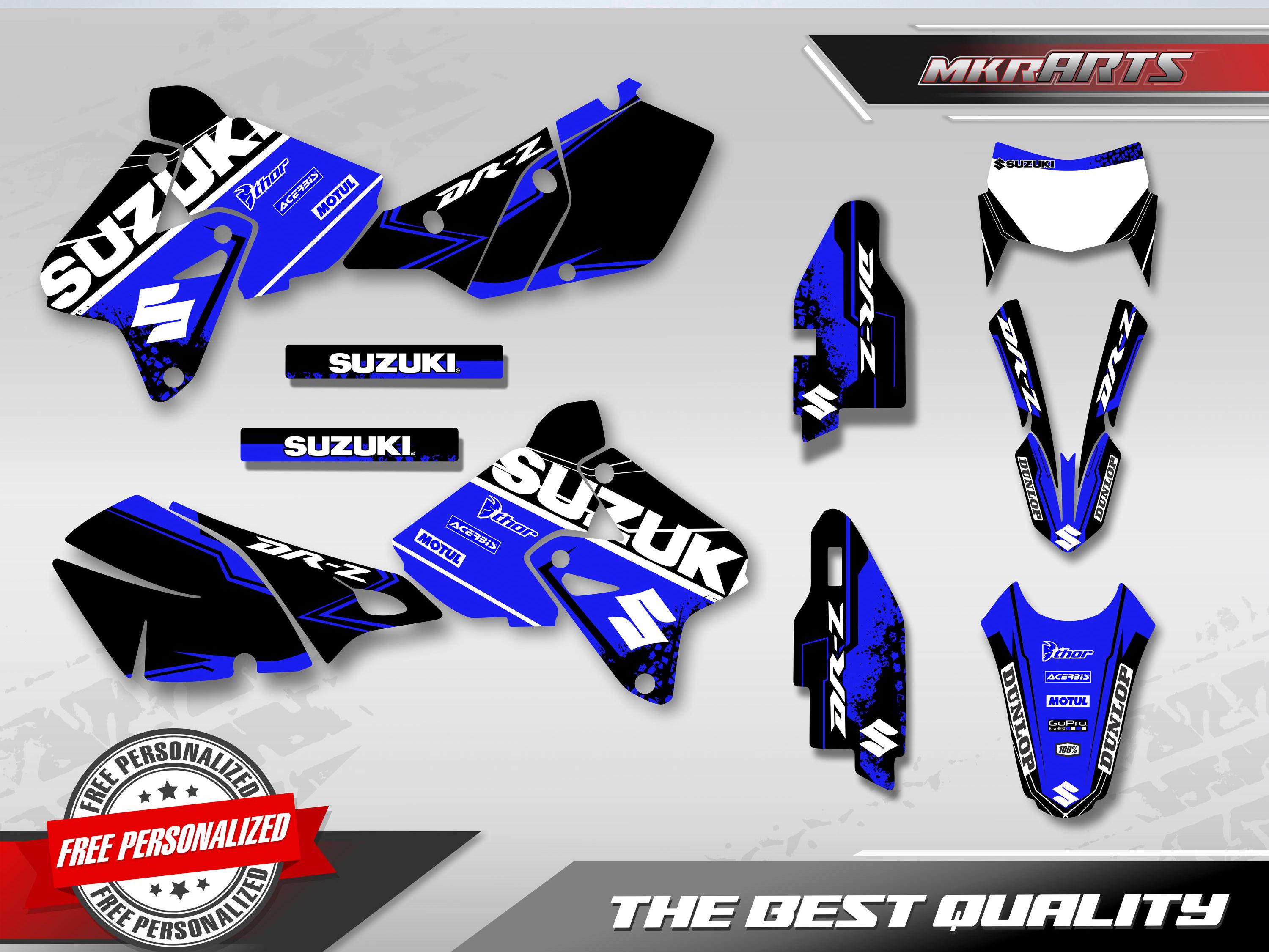 Graphics Decal Kit For Suzuki DRZ400SM (All Years) DRZ 400 SM S E