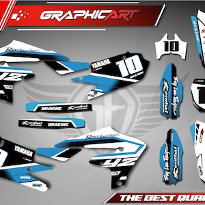 Graphics Kit for YAMAHA YZ250F 2019-2023 - YZ450F 2018-2022 - Customization- Decals- Stickers- Motorcycle - YZ250F - YZ450F - Yamaha