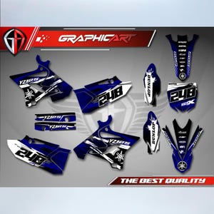 Graphics Kit for YAMAHA YZ 125/250 2015-2021 - Customize - Personalitation - Decals - Motorcycle - Stickers - YZ125/250 - Yamaha - Graphic