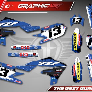 Graphics Kit for YAMAHA YZ250F 2019-2023 - YZ450F 2018-2022 - Customization- Decals- Stickers- Motorcycle - YZ250F - YZ450F - Yamaha