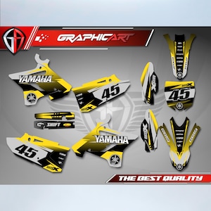 Graphics Kit for YAMAHA YZ 125/250 2015-2021 - Customize - Personalitation - Decals - Motorcycle - Stickers - YZ125/250 - Yamaha - Graphic