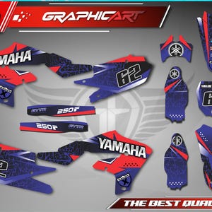 Graphics Kit for YAMAHA YZ250F 2019-2023 - YZ450F 2018-2022 - Customization- Decals- Stickers- Motorcycle - YZ250F - YZ450F - Yamaha