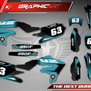 Graphics Kit for YAMAHA YZ250F 2019-2023 - YZ450F 2018-2022 - Customization- Decals- Stickers- Motorcycle - YZ250F - YZ450F - Yamaha