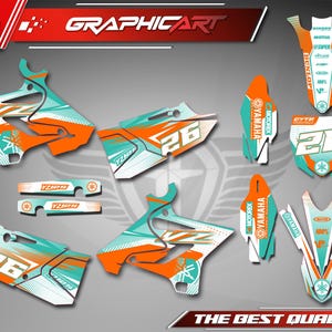 Graphics Kit for YAMAHA YZ 125/250 2015-2021 - Customize - Personalitation - Decals - Motorcycle - Stickers - YZ125/250 - Yamaha - Graphic