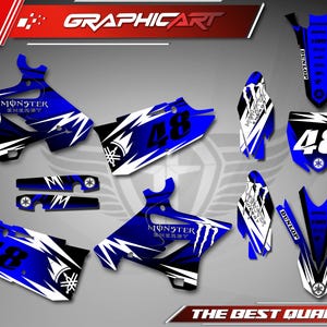 Graphics Kit for YAMAHA YZ 125/250 2015-2021 - Customize - Personalitation - Decals - Motorcycle - Stickers - YZ125/250 - Yamaha - Graphic