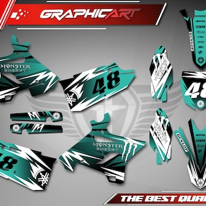 Graphics Kit for YAMAHA YZ 125/250 2015-2021 - Customize - Personalitation - Decals - Motorcycle - Stickers - YZ125/250 - Yamaha - Graphic