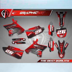Graphics Kit for YAMAHA YZ 125/250 2015-2021 - Customize - Personalitation - Decals - Motorcycle - Stickers - YZ125/250 - Yamaha - Graphic