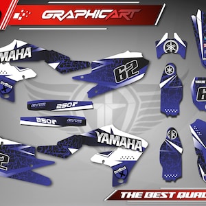 Graphics Kit for YAMAHA YZ250F 2019-2023 - YZ450F 2018-2022 - Customization- Decals- Stickers- Motorcycle - YZ250F - YZ450F - Yamaha