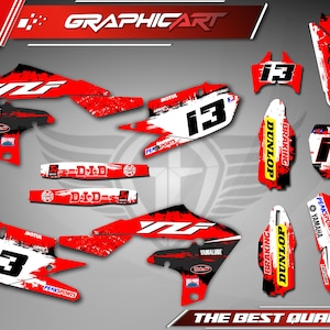 Graphics Kit for YAMAHA YZ250F 2019-2023 - YZ450F 2018-2022 - Customization- Decals- Stickers- Motorcycle - YZ250F - YZ450F - Yamaha