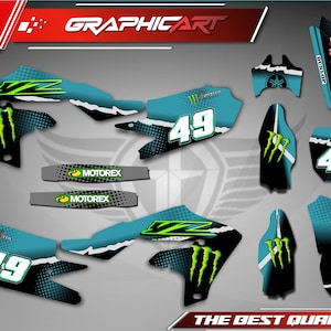 Graphics Kit for YAMAHA YZ250F 2019-2023 - YZ450F 2018-2022 - Customization- Decals- Stickers- Motorcycle - YZ250F - YZ450F - Yamaha