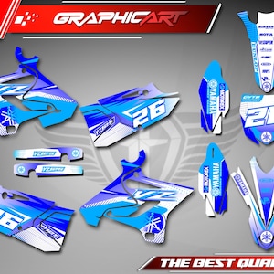 Graphics Kit for YAMAHA YZ 125/250 2015-2021 - Customize - Personalitation - Decals - Motorcycle - Stickers - YZ125/250 - Yamaha - Graphic