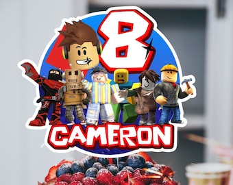 Printable Roblox Cake Topper - PNG - Instant Digital Download – kindaedesigns
