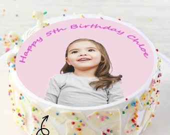 PRE-CUT Custom Edible Image Cake Topper Your Photo Logo Cupcakes Cookies Cake Personalized