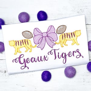Tiger Embroidered Shirt, LSU Tigers Shirt Kids, Tiger Shirt Girl,Tiger Shirt for Girls, Personalized Tiger Tee,Go Tigers Toddler Shirt