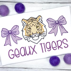 Tiger Embroidered Shirt,LSU Tigers Shirt for Kids,Tiger Shirt Girl,Tiger Shirt for Girls, Personalized Tiger TShirt,Go Tigers Toddler Shirt