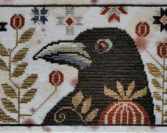 Byron Blackbird - PDF cross stitch pattern by The Artsy Housewife