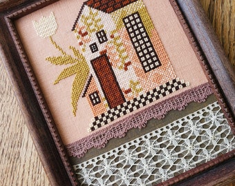 Tulip House - PDF cross stitch pattern by The Artsy Housewife