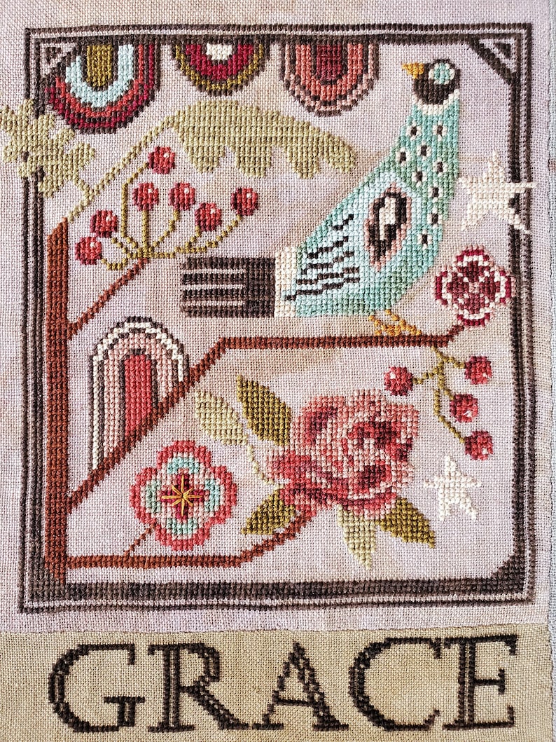 Grace PDF Cross Stitch Pattern by the Artsy Housewife Etsy