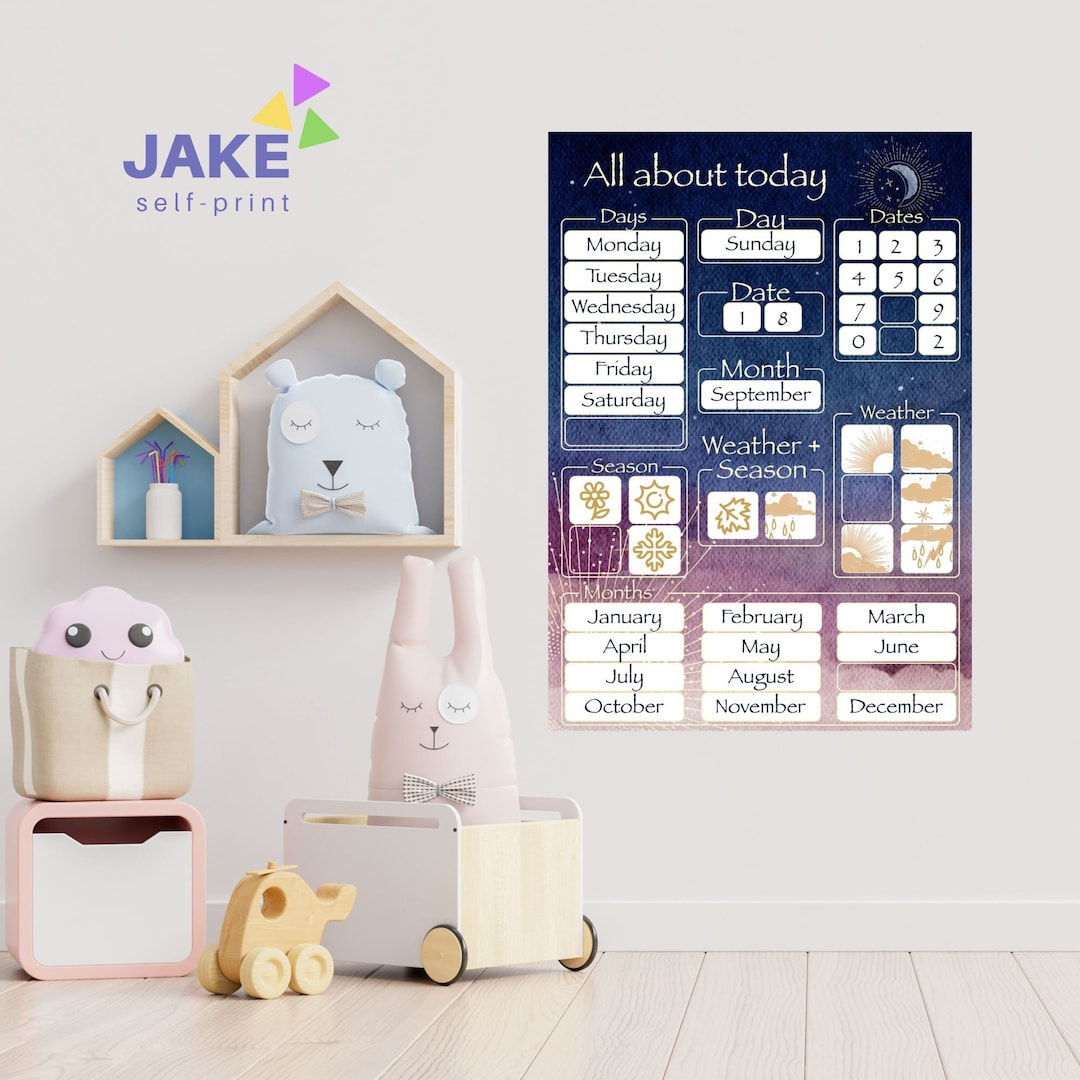 Learn Calendars With Fun, PDF Self Print, Kids School Material ...