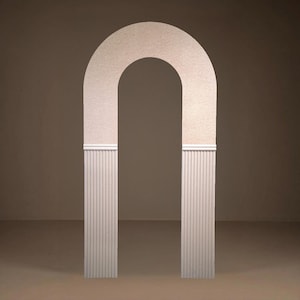 Bottom Rippled Hollow Arch Backdrop | MDF Arch Panel | Modern Event Decor for Wedding & Parties