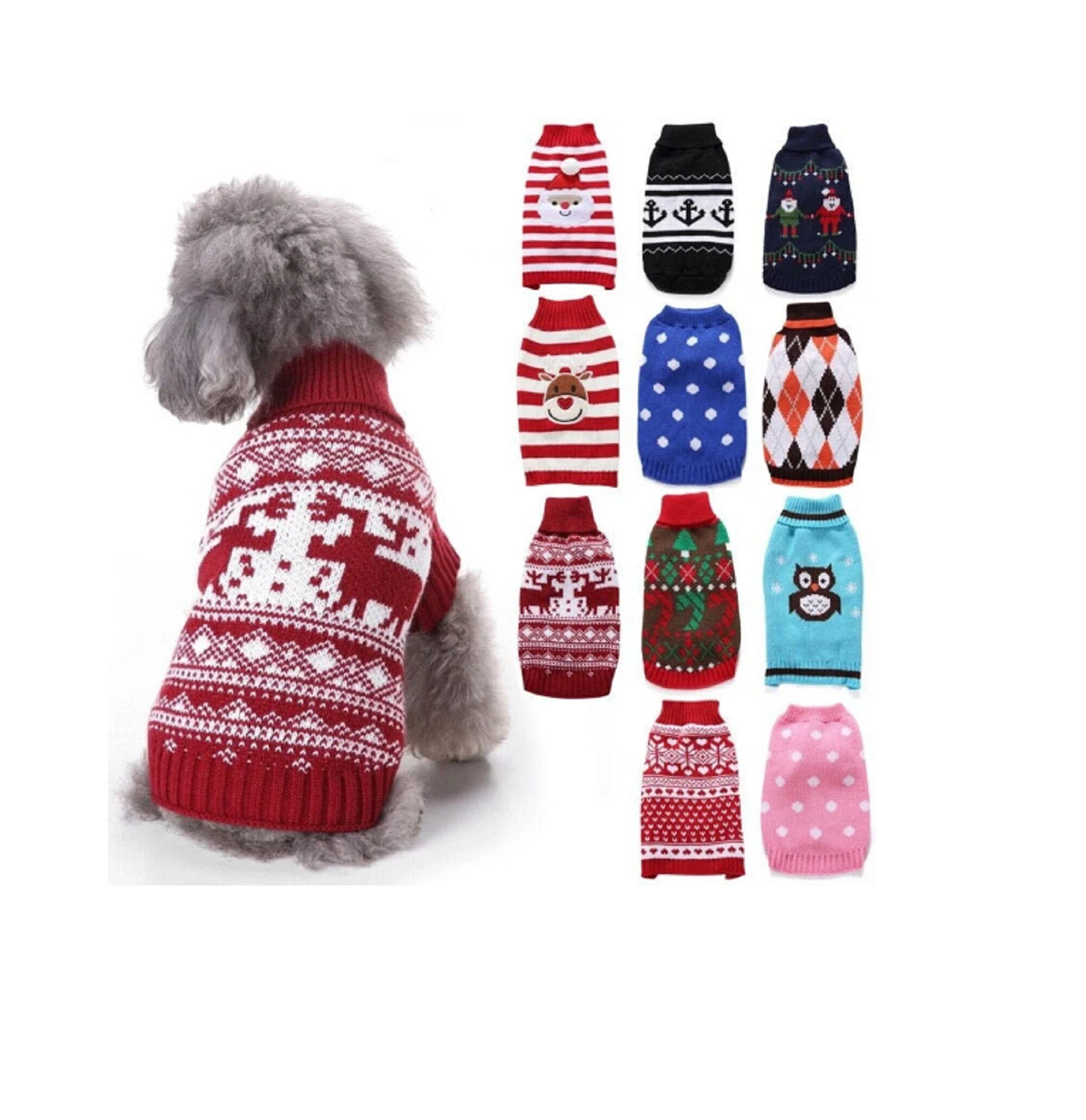 Large Dog Christmas Sweater atelieryuwa.ciao.jp