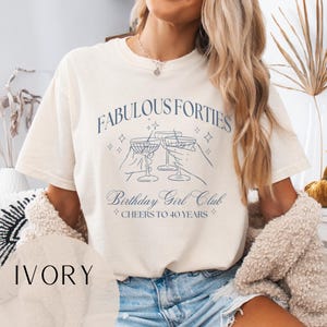 Comfort Colors 40th Birthday Shirt, 40th Birthday Gifts for Women, Fabulous Forties TShirt, Fortieth Birthday Party Shirt, 1985 Bday T-Shirt
