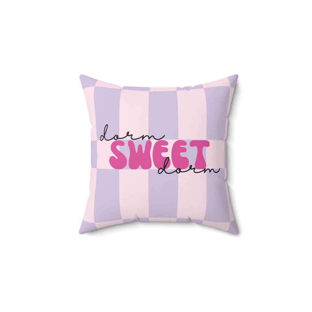 Dorm Sweet Dorm Pillow, Dorm Room Decor, Retro Dorm Decor, Dorm