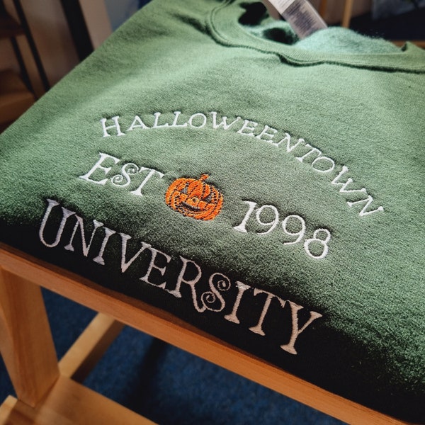 Embroidered Halloween Vintage Jumper, Halloween Sweater, Halloween Town Sweatshirt, Vintage Sweater, Halloween jumper, Halloween Autumn