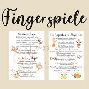 Fingerspiele für den Morgenkreis, Sing- & Kreisspiele, Fingerspiele Kinder, Reime für Kinder, Bewegungskarten, Kreisspielkarten, Kiga Kita