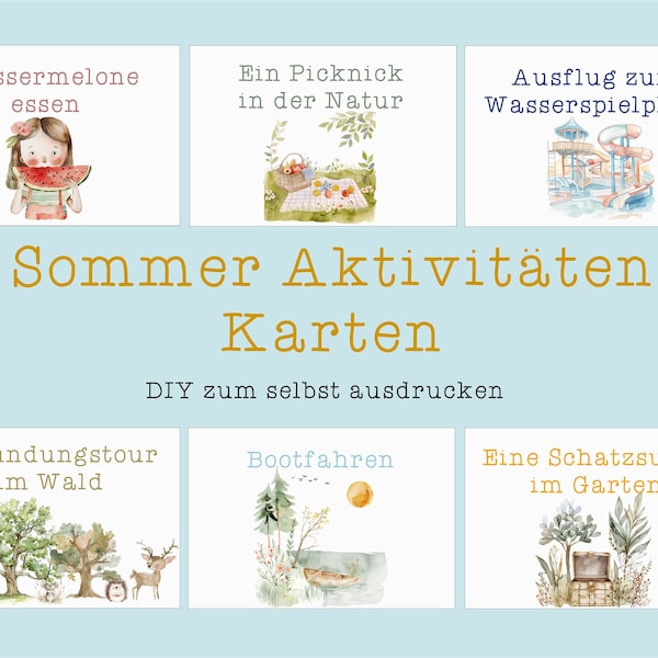 Routine cards for children, summer activities, everyday activities for children, summer activity book for children, children's activities, ideas for children