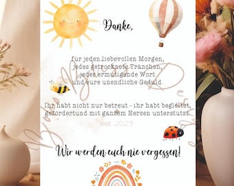 Thank you to the teacher, thank you to the teacher, farewell gift for kindergarten, gift for the teacher, saying goodbye to kindergarten, saying thank you at the end of kindergarten