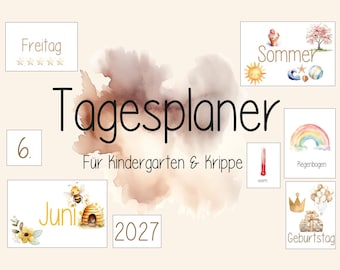 Morning circle cards kindergarten, daily planner kindergarten, daily planner crèche, daily plan child, weekly planner kindergarten, Montessori cards