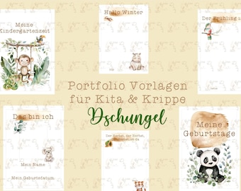 Portfolio templates kindergarten and crèche, kindergarten folder, kindergarten portfolio templates, portfolio kindergarten folder, portfolio daycare