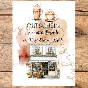 Buono per bere un caffè, regalare del tempo insieme, idea regalo di compleanno, biglietto d'invito per la colazione, buono per il caffè del brunch, buono per il caffè