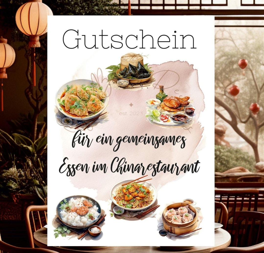 Food Voucher, Chinese Food Voucher, Chinese Restaurant Voucher, Gift ...