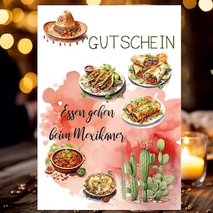 Voedselbon, Mexicaanse voedselbon, Mexicaans restaurant, voedselbonkaart, voedselcadeaubon, restaurantbon