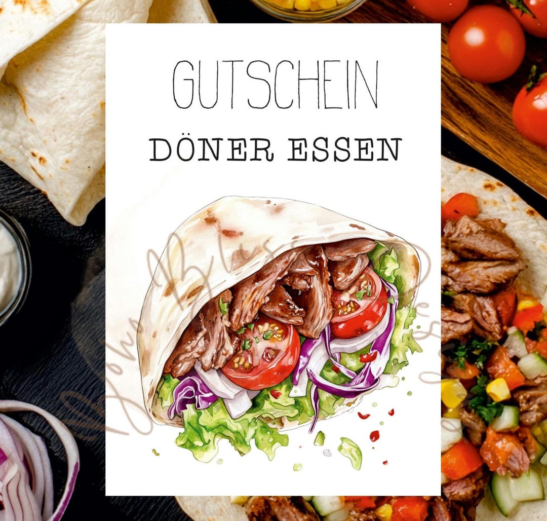 Gutschein Döner, Einladungskarte Döner, Döner Gutscheinkarte Döner ...