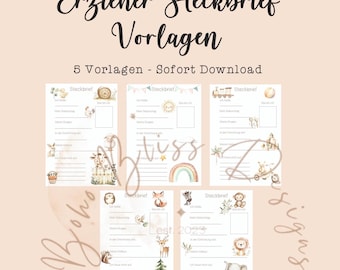 Profiles for educators, daycare profile, daycare teacher template, kindergarten portfolio, daycare profile, daycare portfolio templates, pdf
