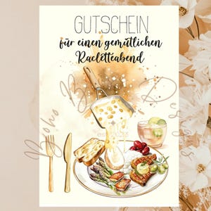Kupon Raclette, kupon cyfrowy Raclette, kupon do wydrukowania, kupon żywnościowy, kupon na wieczór Raclette, zaproszenie Raclette