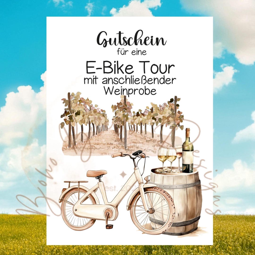 Voucher E-bike Tour With Wine Tasting, Wine Voucher, Wine Tasting