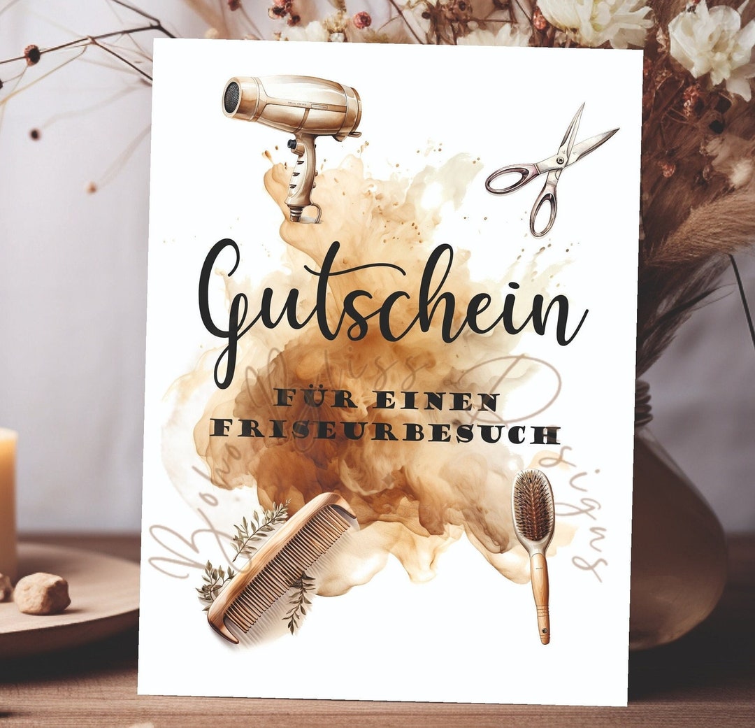 Geldgeschenk Friseur Friseurgutschein Gutschein Frisör Etsy