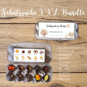 Nature treasure hunt, Montessori activity, egg box, scavenger hunt game, forest treasure hunt, search card game for children, outdoor treasure hunt