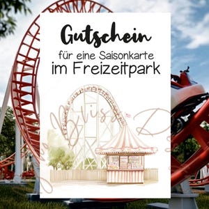 Freizeitpark Gutschein, Gutschein Saisonkarte Freizeitpark, Karte Freizeitpark, Gutschein für Freizeitpark, Vergnügungspark Gutschein, pdf