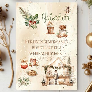 Gutschein Weihnachtsmarkt Gutschein Ausflug Gutschein gemeinsame Zeit Gutschein Karte Gutschein Mädelstag Gutschein beste Freundin,Gutschein