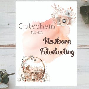 Voucher na sesję zdjęciową noworodkową, voucher na sesję zdjęciową dziecka, sesję noworodkową, bon podarunkowy na sesję noworodkową, prezent dla rodziców, sesję noworodkową