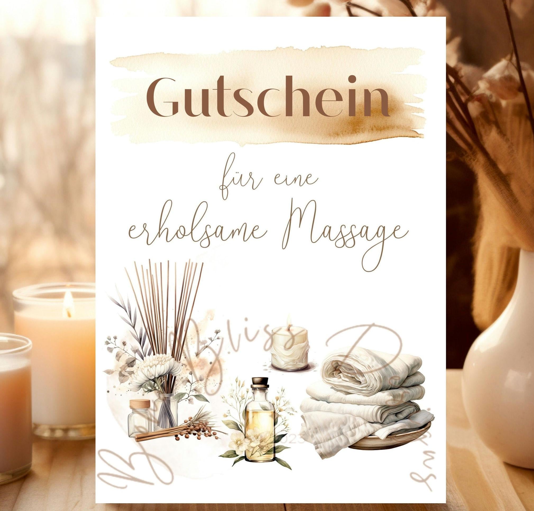 Massage voucher, massage voucher, wellness card, massage voucher, massage voucher card, massage voucher template, wellness postcard
