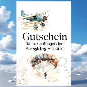 Skydiving voucher, Skydiving gift, Excursion voucher, Gift voucher, Skydiving voucher template, Voucher